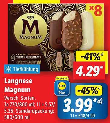 Langnese Magnum 8er-Pack – Verschiedene Sorten