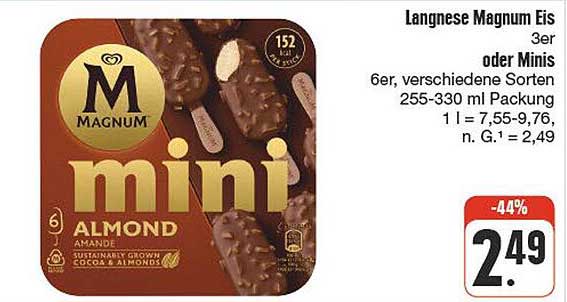Langnese Magnum Eis 3er oder Minis