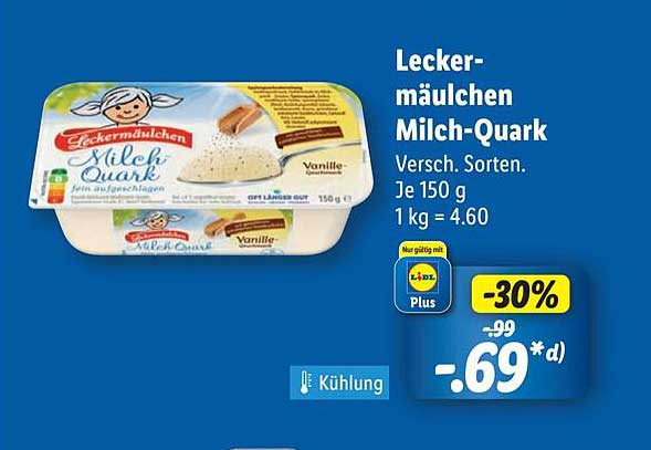 Leckermäulchen Milch-Quark - Verschiedene Sorten