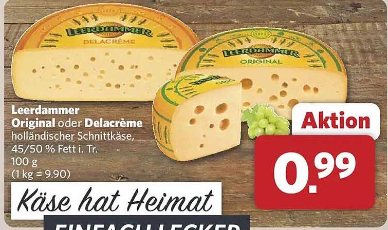 Leerdammer Original oder Delacrème holländischer Schnittkäse, 100 g