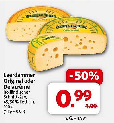 Leerdammer Original oder Delacrème - holländischer Schnittkäse