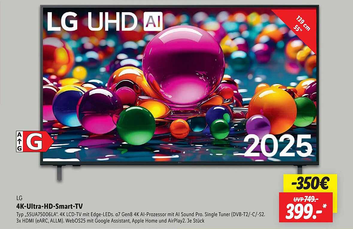 LG 4K-Ultra-HD-Smart-TV - 55 Zoll