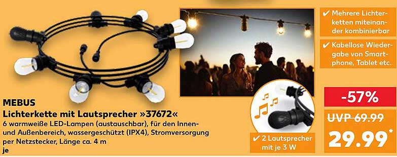 Lichterkette mit Lautsprecher »37672« - 57% Rabatt!