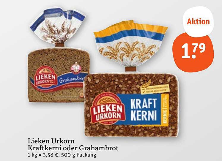 Lieken Urkorn Kraftkerne oder Grahambrot
