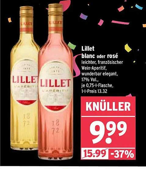 Lillet blanc oder rosé – leichter, französischer Wein-Aperitif