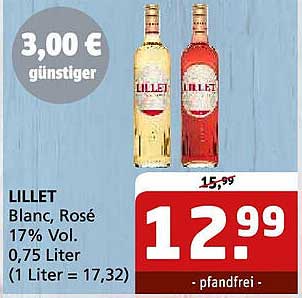 LILLET Blanc und Rosé 17% Vol. 0,75 Liter - Jetzt besonders günstig!