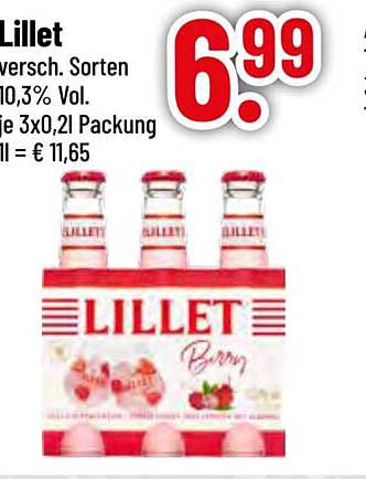 Lillet - Verschiedene Sorten 3x0,2l Packung