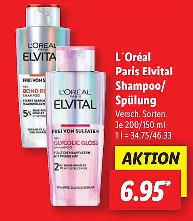 L'Oréal Paris Elvital Shampoo/Spülung - Verschiedene Sorten