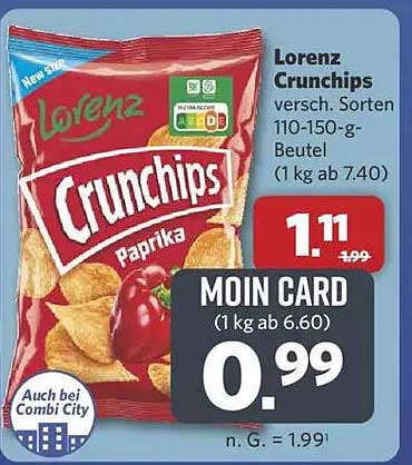 Lorenz Crunchips verschiedene Sorten 110-150-g-Beutel