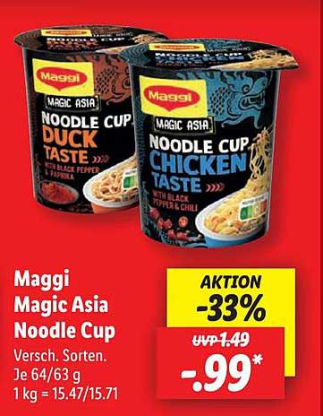 Maggi Magic Asia Noodle Cup (Duck & Chicken Taste)