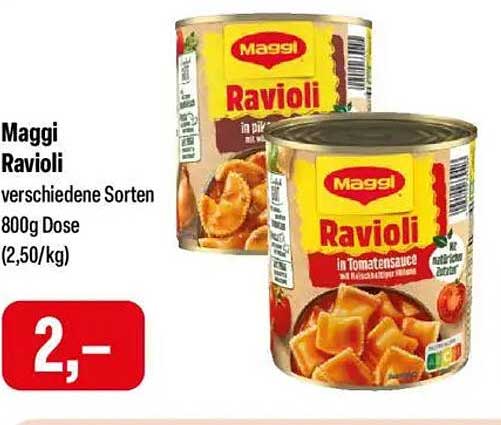 Maggi Ravioli verschiedene Sorten 800g Dose