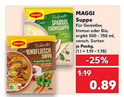 MAGGI Suppe - Für Genießer, Immun oder Bio, 500-750 ml, versch. Sorten
