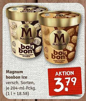 Magnum bonbon Ice, verschiedene Sorten, je 204-ml-Pckg.