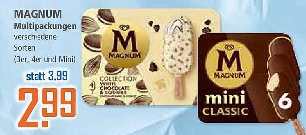 MAGNUM Multipackungen verschiedene Sorten (3er, 4er und Mini)