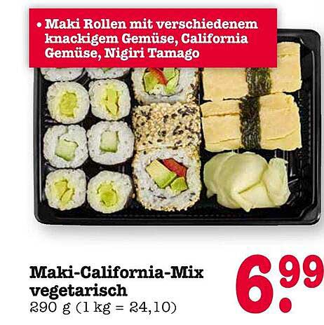 Maki-California-Mix vegetarisch