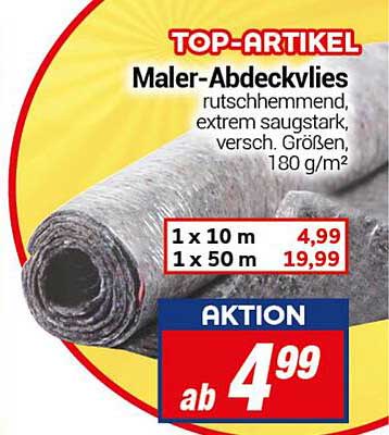 Maler-Abdeckvlies - rutschhemmend und extrem saugstark