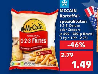 MCCAIN Kartoffelspezialitäten 1-2-3, Deluxe oder Crisper je 500 - 750-g-Beutel