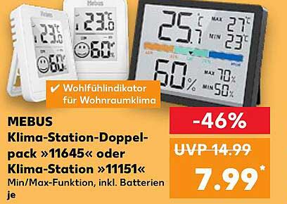 MEBUS Klima-Station-Doppelpack »11645« oder Klima-Station »11151«