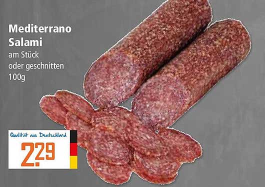 Mediterrano Salami, am Stück oder geschnitten, 100g
