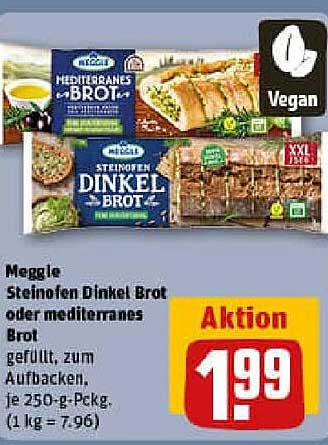 Meggle Steinofen Dinkel Brot oder mediterranes Brot