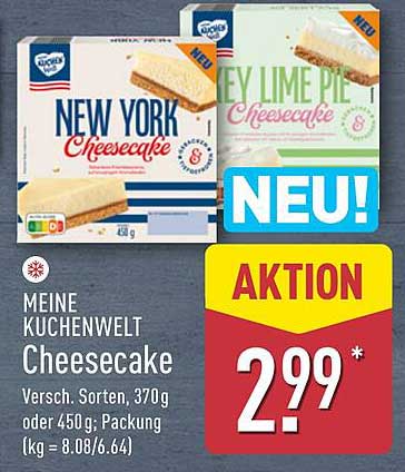 Meine Kuchenwelt Cheesecake - Verschiedene Sorten 370g oder 450g