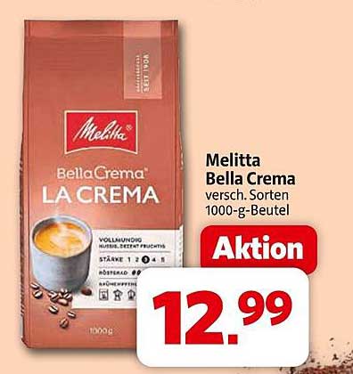 Melitta Bella Crema Kaffee 1000-g-Beutel