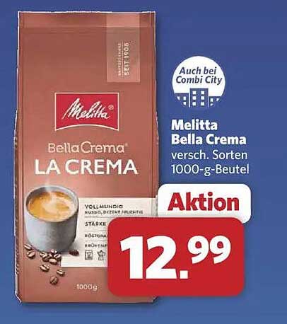 Melitta Bella Crema La Crema 1000-g-Beutel - Genuss in jeder Tasse