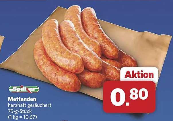 Mettenden herzhaft geräuchert 75-g-Stück