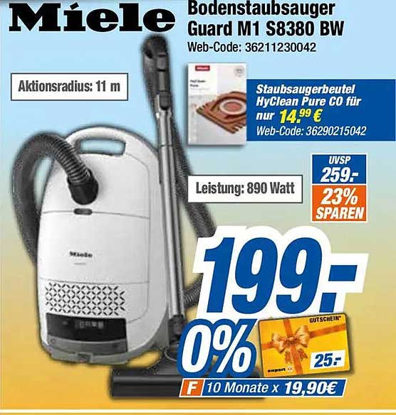 Miele Bodenstaubsauger Guard M1 S8380 BW