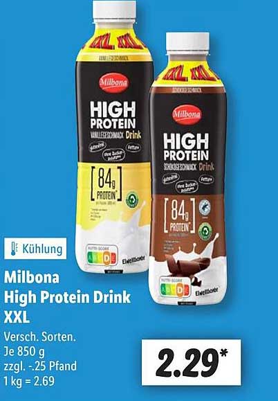 Milbona High Protein Drink XXL