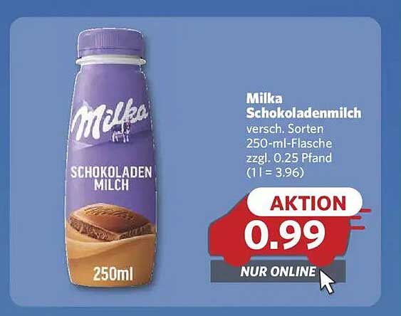 Milka Schokoladenmilch 250-ml-Flasche