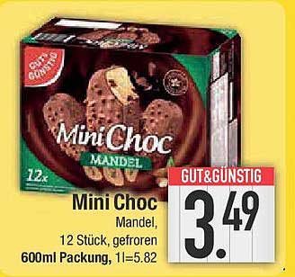 Mini Choc Mandel, 12 Stück, gefroren, 600ml Packung