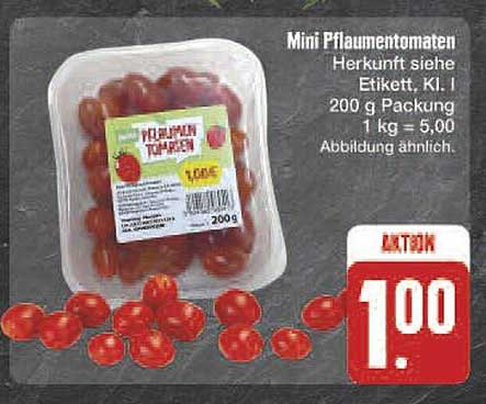 Mini Pflaumentomaten 200 g Packung