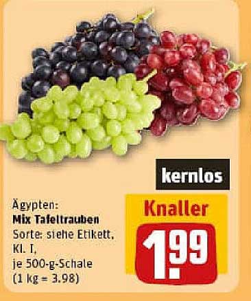 Mix Tafeltrauben 500 g - Knaller Preis!