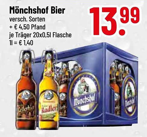 Mönchshof Bier - Verschiedene Sorten