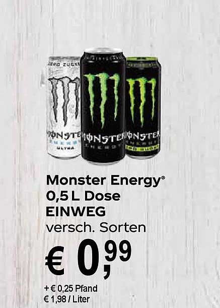 Monster Energy® 0,5 L Dose EINFACH - verschiedene Sorten