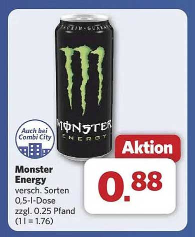 Monster Energy Drink, 0,5 l – Aktionspreis!