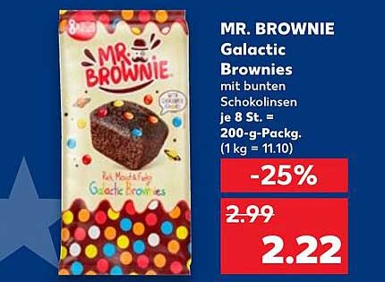 MR. BROWNIE Galactic Brownies mit bunten Schokolinsen