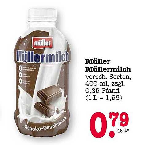Müller Müller Milch, Schoko-Geschmack, 400 ml