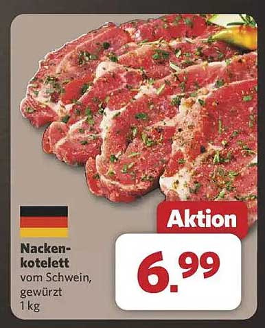 Nacken-Kotelett vom Schwein, gewürzt - 1 kg