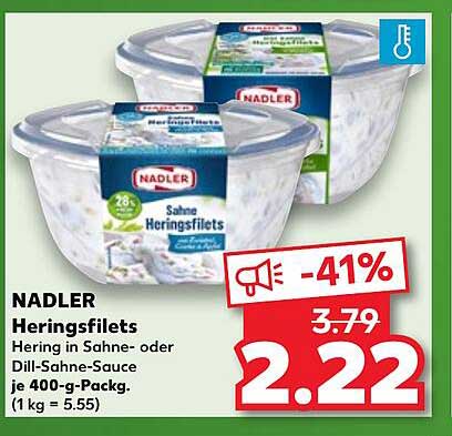 NADLER Heringsfilets in Sahne- oder Dill-Sahne-Sauce