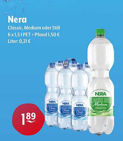 Nera Classic, Medium oder Still 6 x 1,5l PET