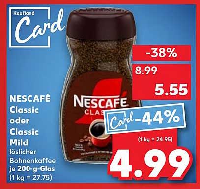 NESCAFÉ Classic oder Classic Mild 200-g-Glas