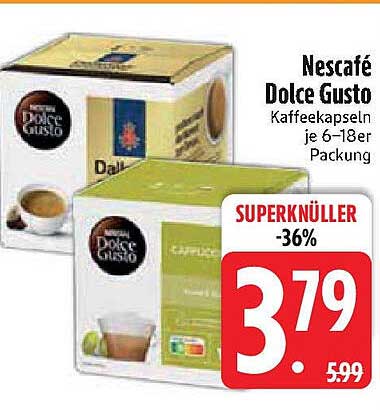 Nescafé Dolce Gusto Kaffeekapseln je 6-18er Packung