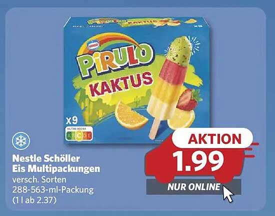 Nestle Schöller Eis Multipackungen Pirulo Kaktus