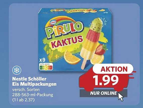 Nestlé Schöller Eis Multipackungen Pirulo Kaktus