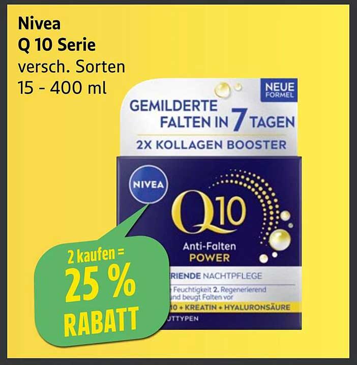 Nivea Q 10 Serie - verschiedene Sorten 15 - 400 ml