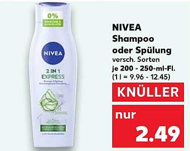NIVEA Shampoo oder Spülung 2 in 1 Express 200 ml
