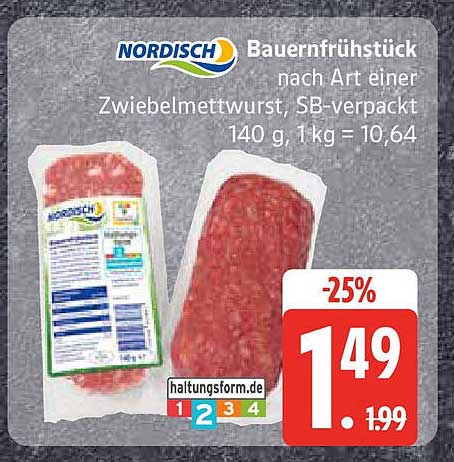NORDISCH Bauernfrühstück nach Art einer Zwiebelmettwurst, SB-verpackt