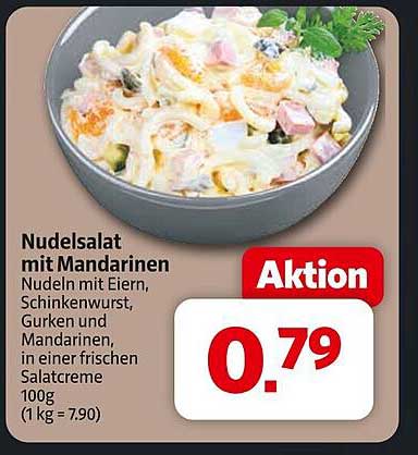 Nudelsalat mit Mandarinen